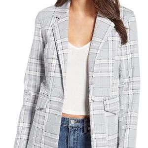 AFRM Gray Plaid Lila Blazer